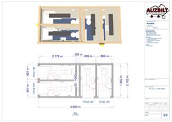 46m x 21m Toilet Block 