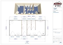 72m x 3m M  F  Disabled toilet block